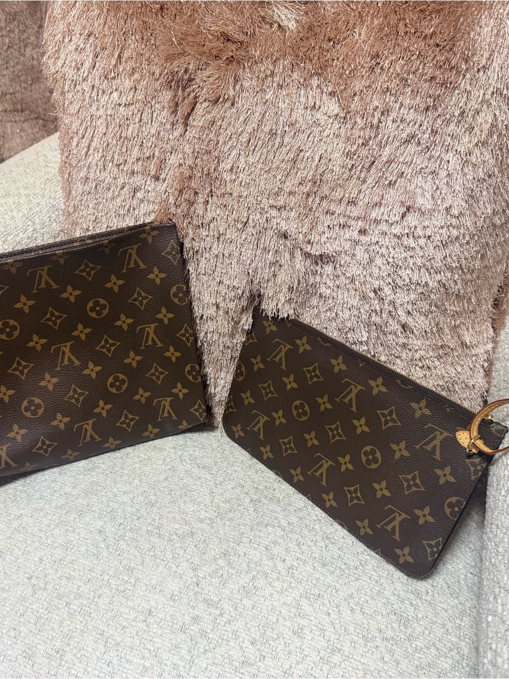 Louis Vuitton Brown Monogram Canvas Pouch Set